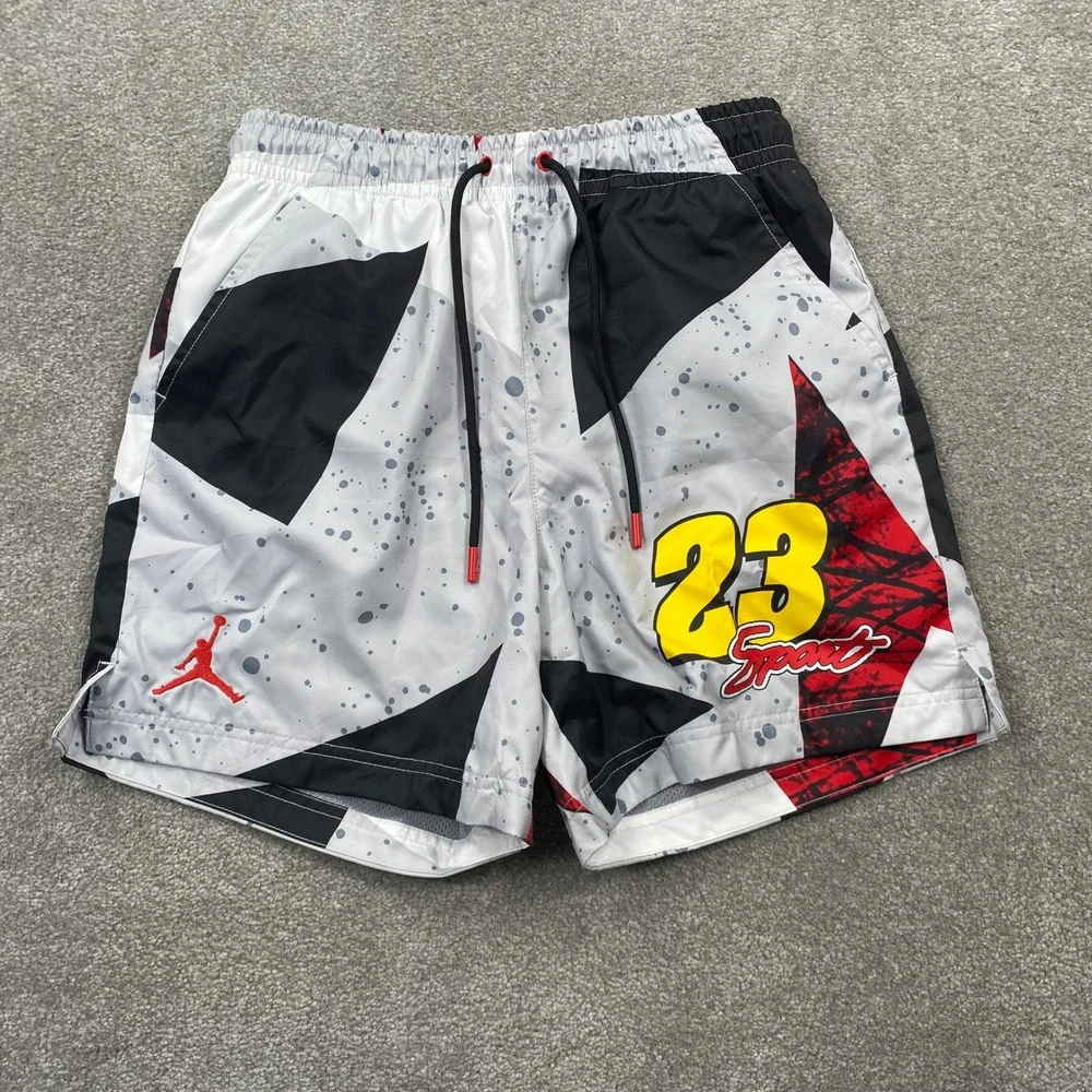 Jordan Sport Woven Shorts Mens Size S Multi Color Geometric 23 IB8818-011